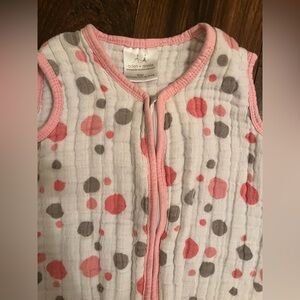 aden + anais Pink and Gray Polka Dot Sleep Sack